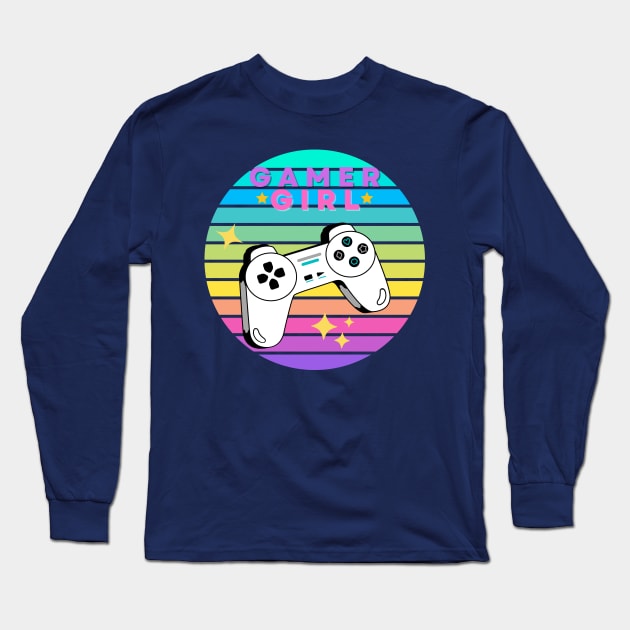 Gamergirl design Long Sleeve T-Shirt by Stoiceveryday